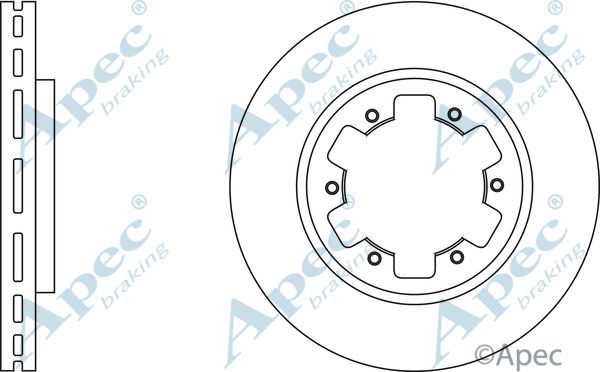 APEC BRAKING stabdžių diskas DSK772